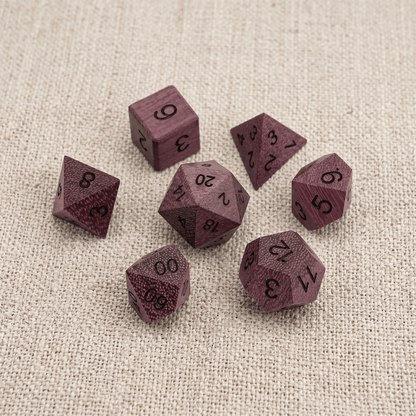 Geloho Dice Violet - Wood Dice Set
