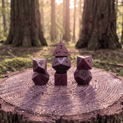 Geloho Dice Violet - Wood Dice Set