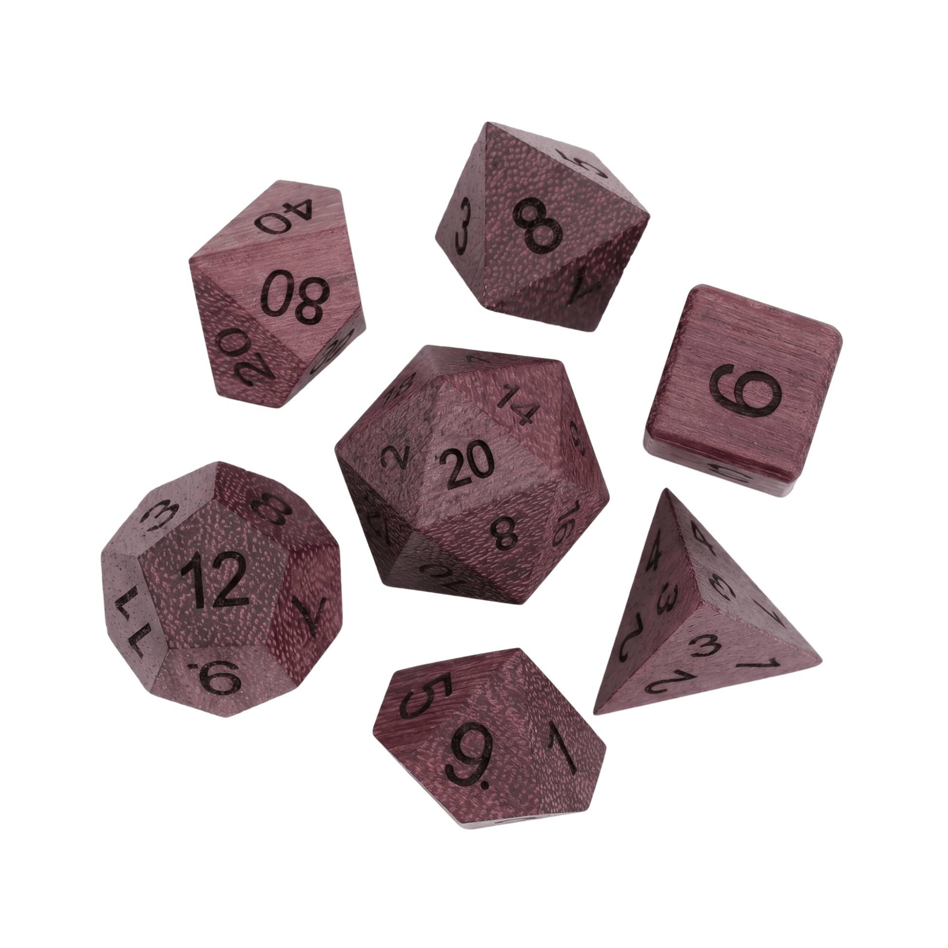 Geloho Dice Violet - Wood Dice Set