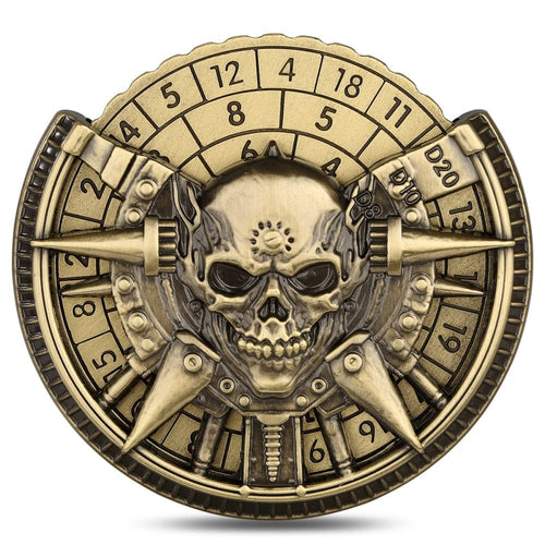 Geloho metal Warlord Skull Dice Spinner