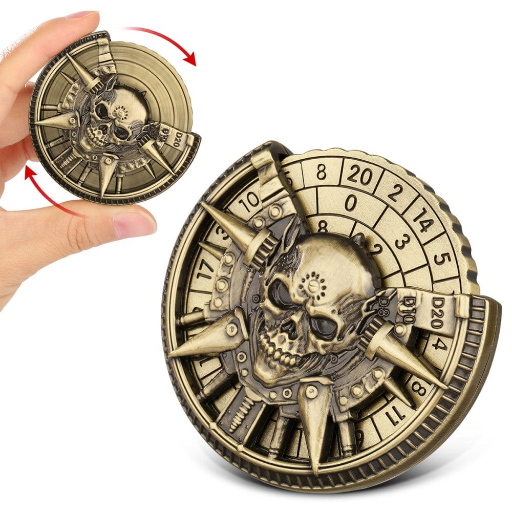 Geloho metal Warlord Skull Dice Spinner