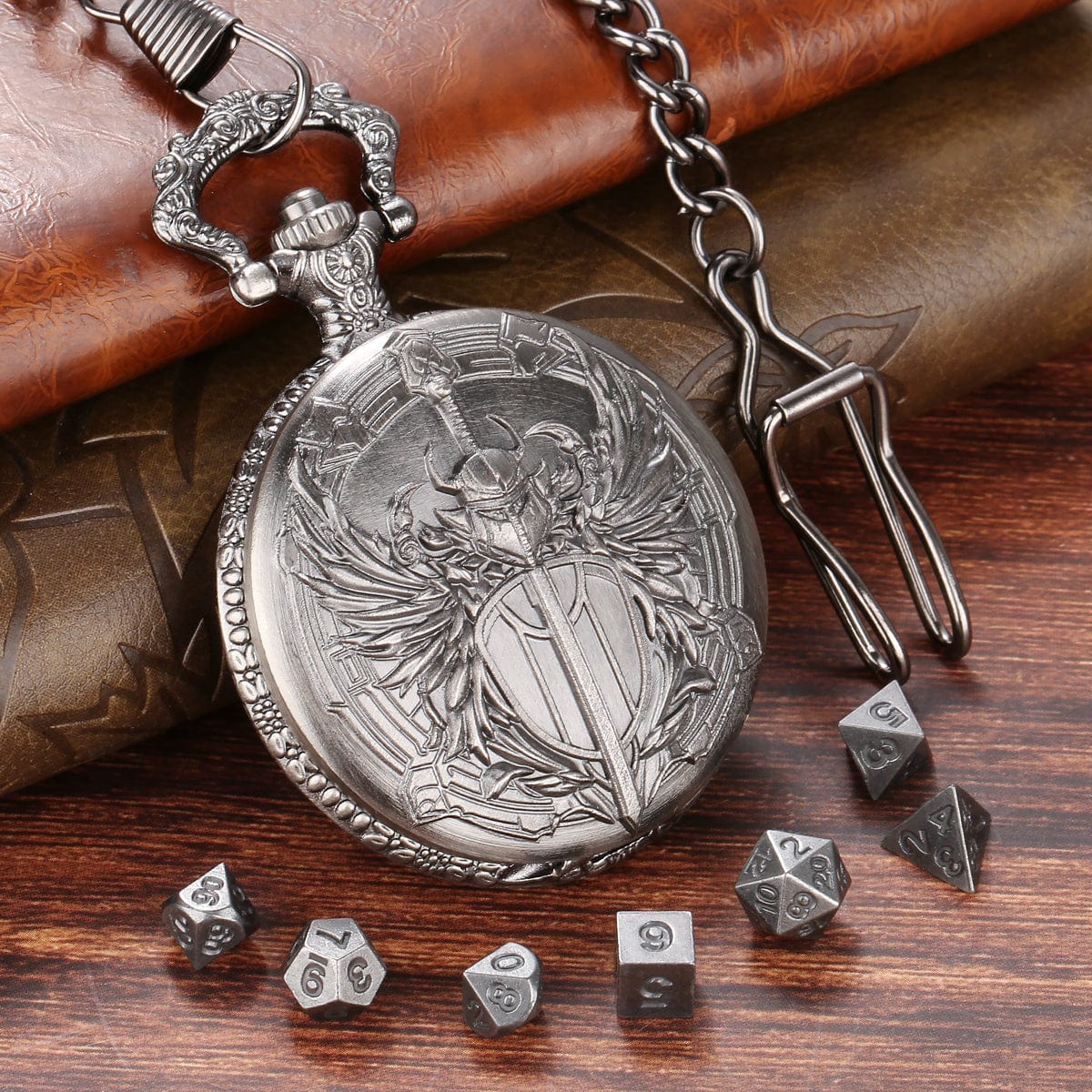 Geloho WARRIOR EMBLEM METAL POCKET WATCH DICE CASE