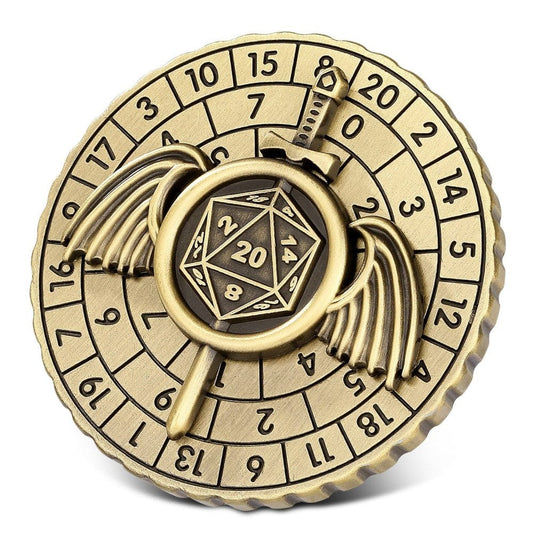Geloho metal Bronze Winged Sword Dice Spinner
