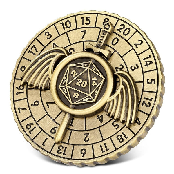 Geloho metal Bronze Winged Sword Dice Spinner