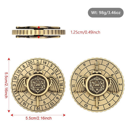 Geloho metal Winged Sword Dice Spinner