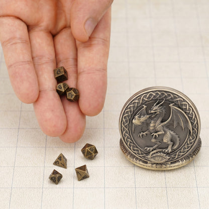 Geloho Wyrm’s Eye Fatekeeper Pocket Watch Dice Set