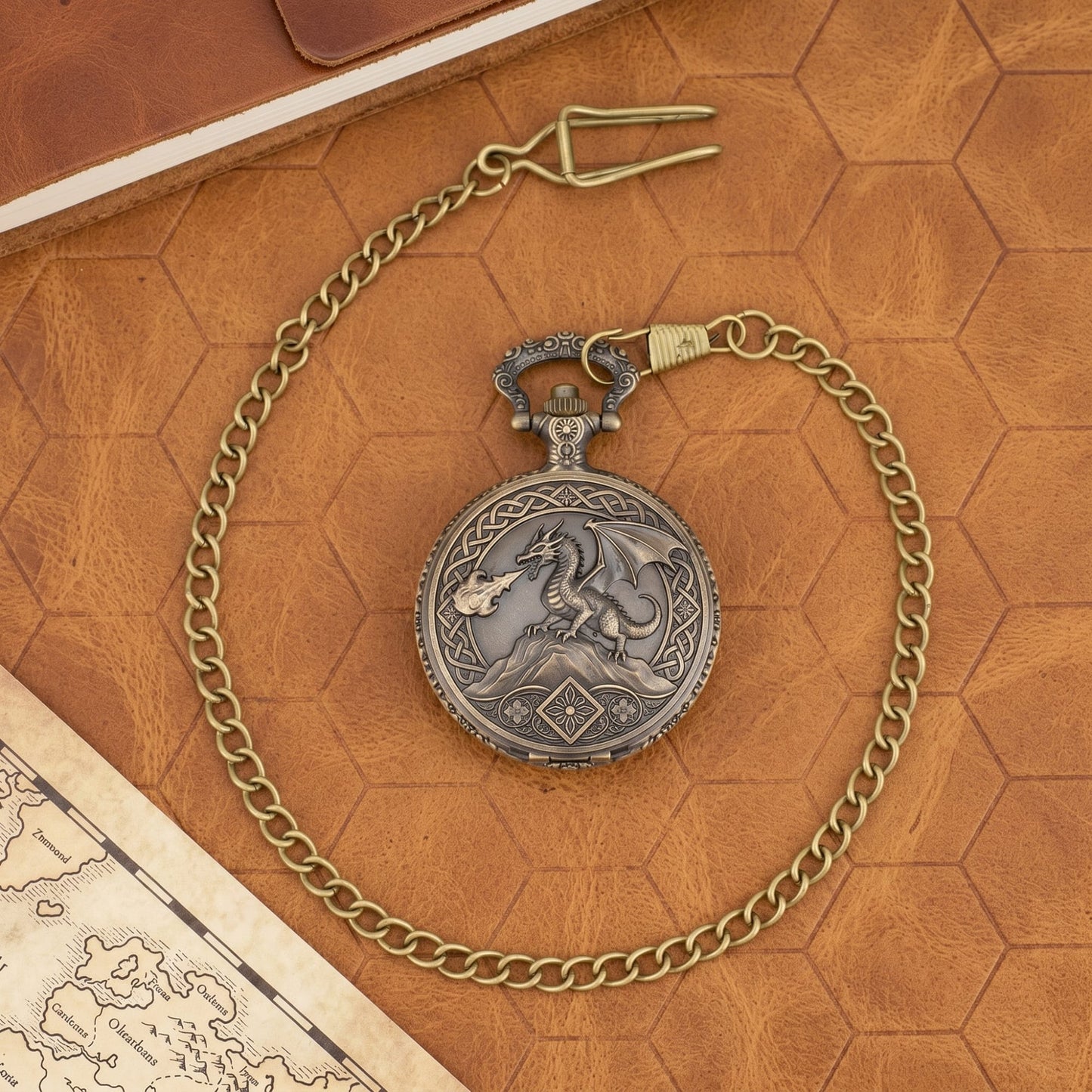 Geloho Wyrm’s Eye Fatekeeper Pocket Watch Dice Set
