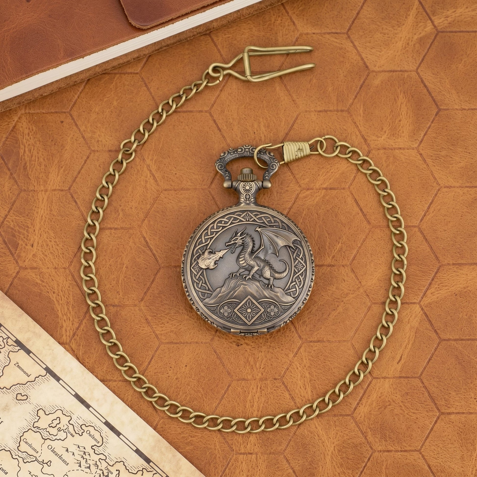 Geloho Wyrm’s Eye Fatekeeper Pocket Watch Dice Set