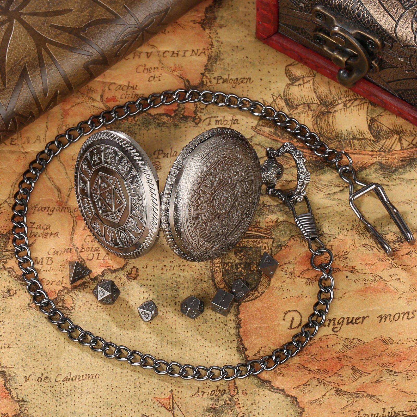 Geloho D20, Dragon Zodiac Pocket Watch Dice Set