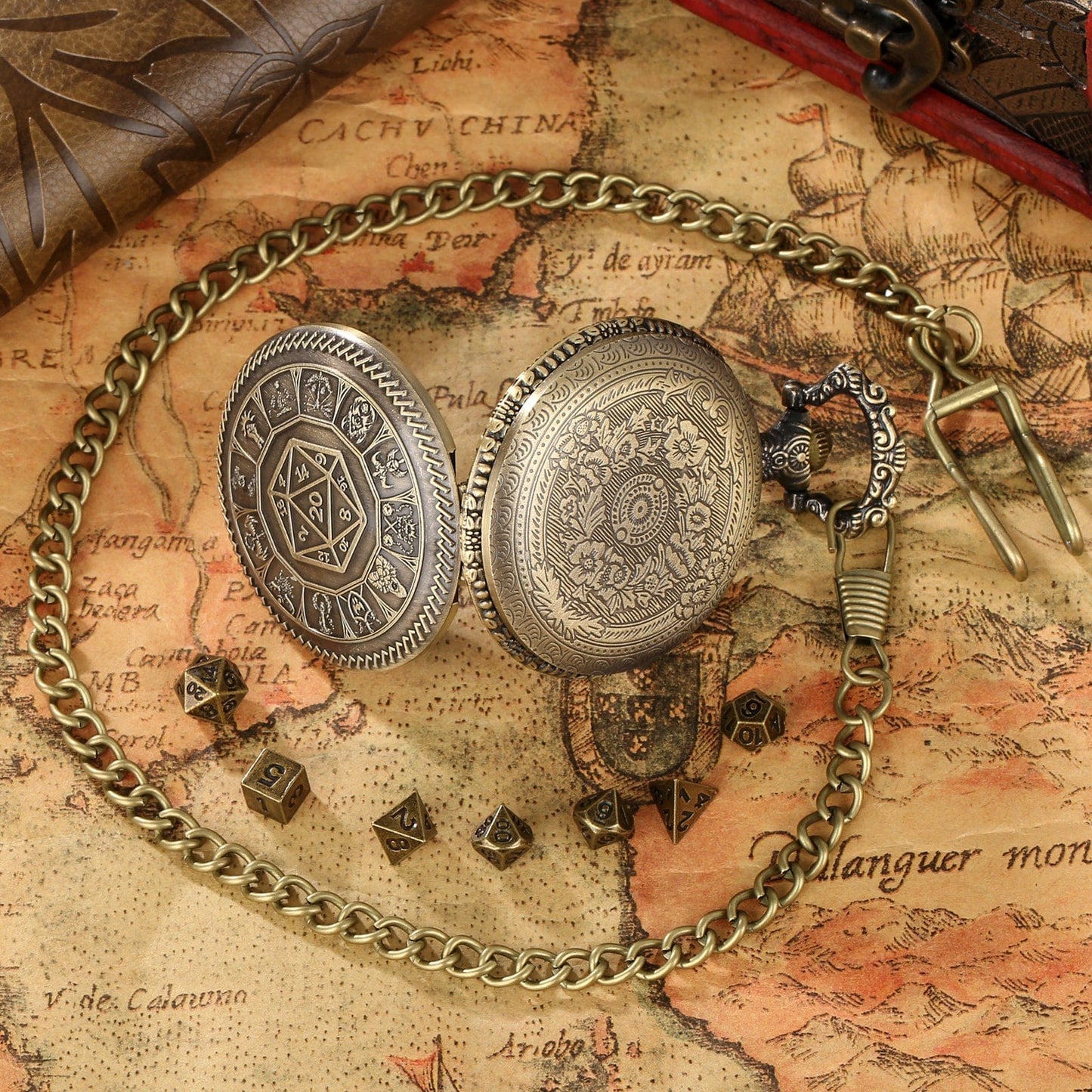 Geloho D20, Dragon Zodiac Pocket Watch Dice Set