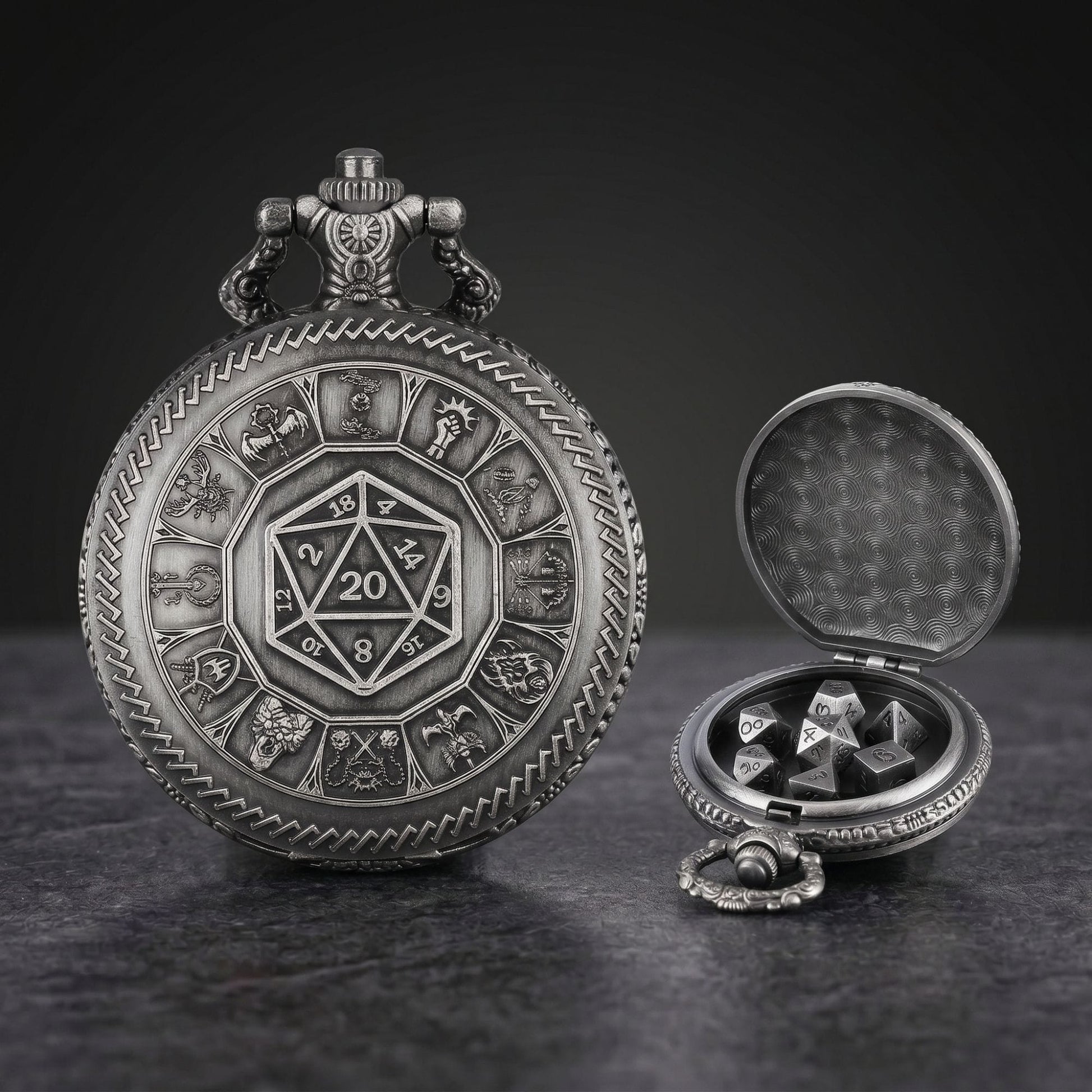 Geloho D20, Dragon Zodiac Pocket Watch Dice Set