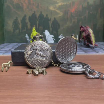 Dragonfire Fatekeeper Pocket Watch Dice Set